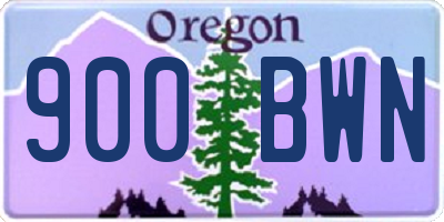 OR license plate 900BWN