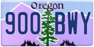 OR license plate 900BWY