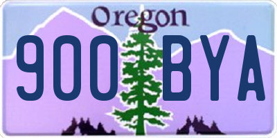 OR license plate 900BYA