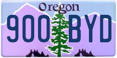 OR license plate 900BYD