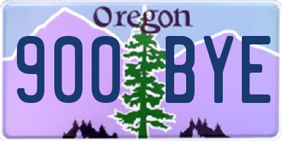OR license plate 900BYE