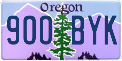 OR license plate 900BYK
