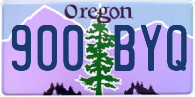 OR license plate 900BYQ