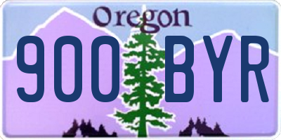 OR license plate 900BYR