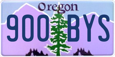 OR license plate 900BYS
