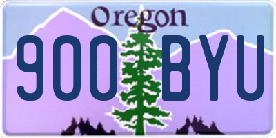 OR license plate 900BYU
