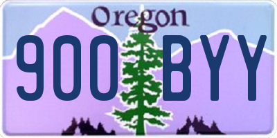 OR license plate 900BYY