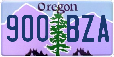 OR license plate 900BZA