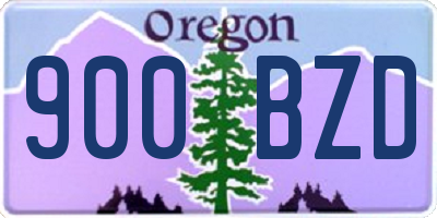 OR license plate 900BZD