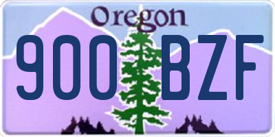 OR license plate 900BZF