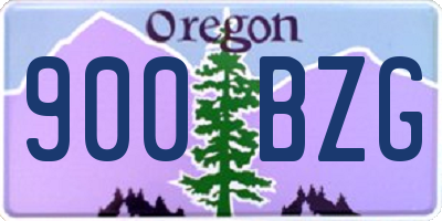 OR license plate 900BZG