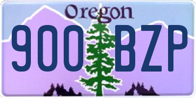 OR license plate 900BZP