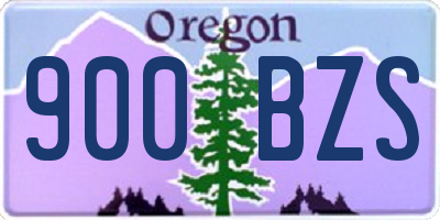 OR license plate 900BZS