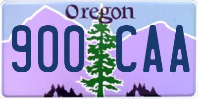 OR license plate 900CAA