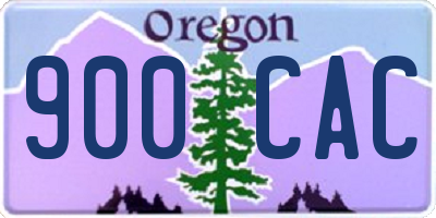 OR license plate 900CAC