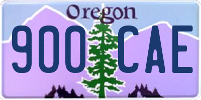 OR license plate 900CAE