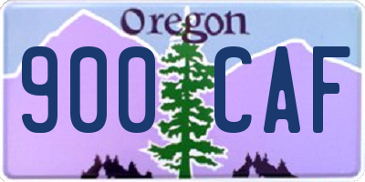 OR license plate 900CAF
