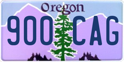 OR license plate 900CAG
