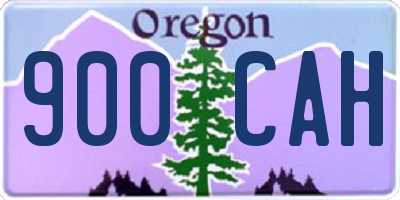 OR license plate 900CAH