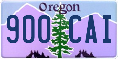 OR license plate 900CAI