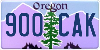 OR license plate 900CAK