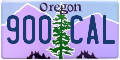 OR license plate 900CAL