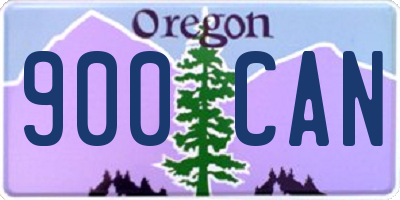 OR license plate 900CAN