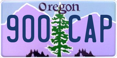 OR license plate 900CAP