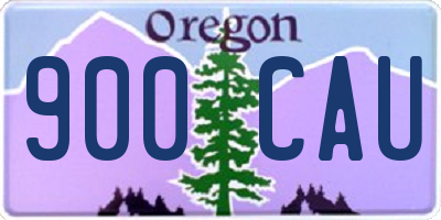 OR license plate 900CAU