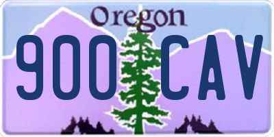 OR license plate 900CAV