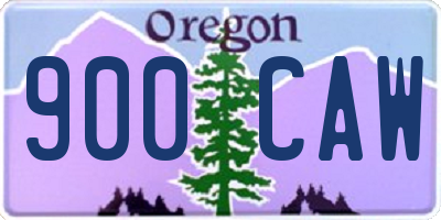 OR license plate 900CAW