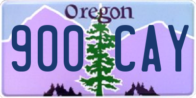 OR license plate 900CAY