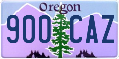 OR license plate 900CAZ