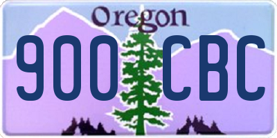 OR license plate 900CBC