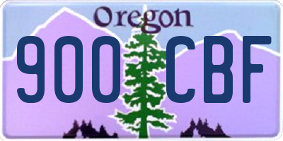 OR license plate 900CBF