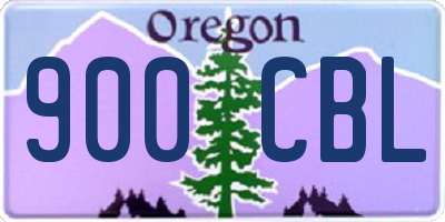 OR license plate 900CBL