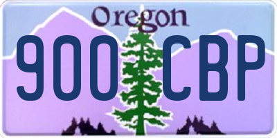 OR license plate 900CBP