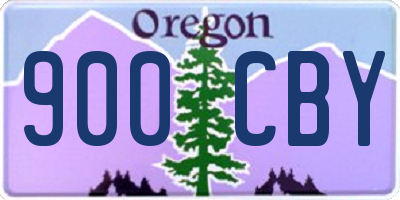 OR license plate 900CBY