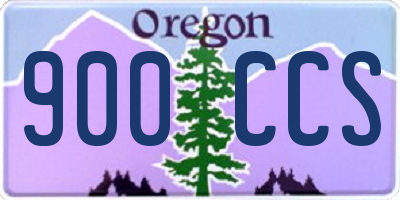 OR license plate 900CCS