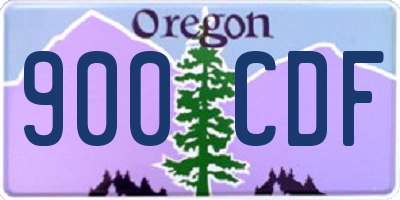 OR license plate 900CDF