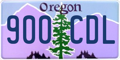 OR license plate 900CDL