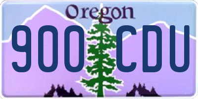 OR license plate 900CDU