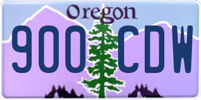 OR license plate 900CDW