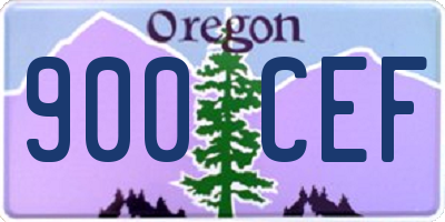 OR license plate 900CEF