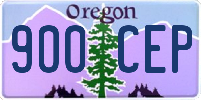 OR license plate 900CEP