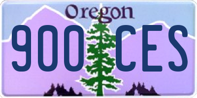OR license plate 900CES