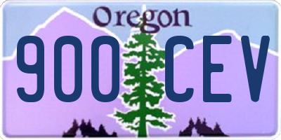 OR license plate 900CEV