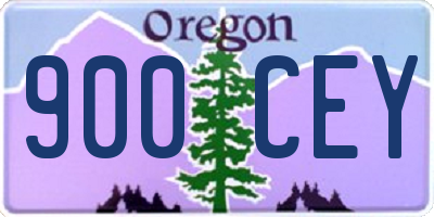 OR license plate 900CEY