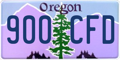 OR license plate 900CFD