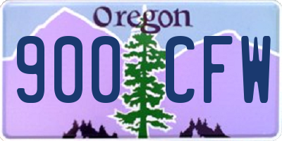 OR license plate 900CFW